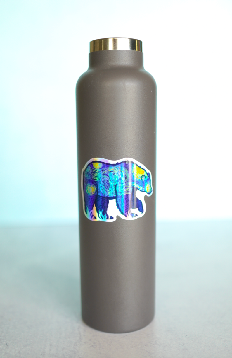 Holographic VINYL Starry Bear Sticker