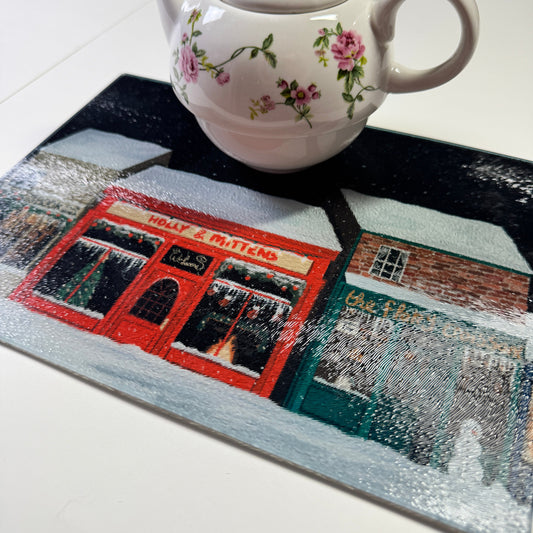 Cozy Snowy Village Cutting Board