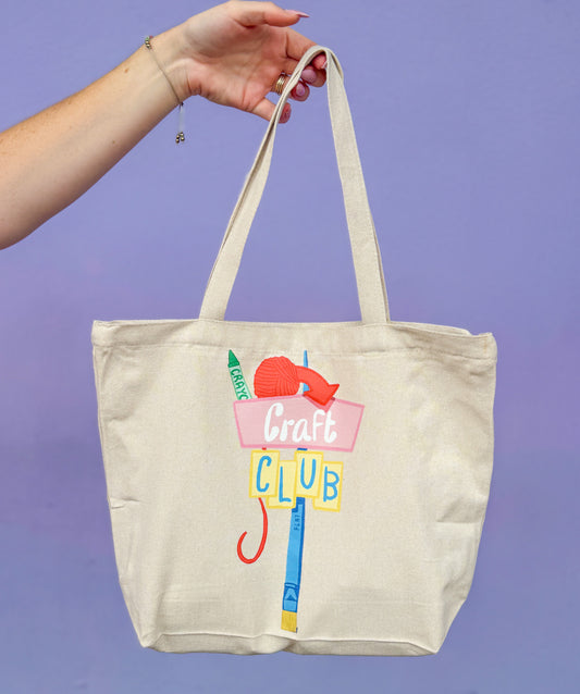 Large Craft Club Zip Tote