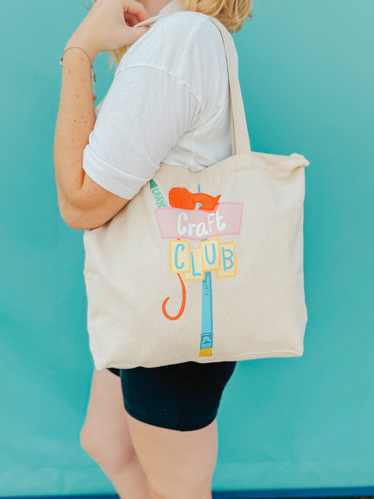 Large Craft Club Zip Tote